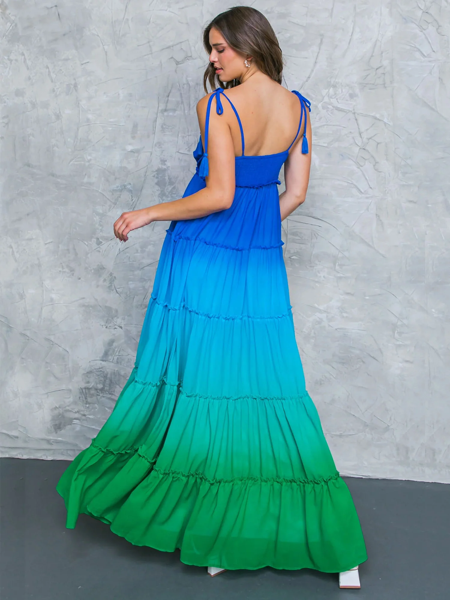 Flying Tomato Shoulder Tie Ombre Tiered Dress - Brands We Love - Image 4