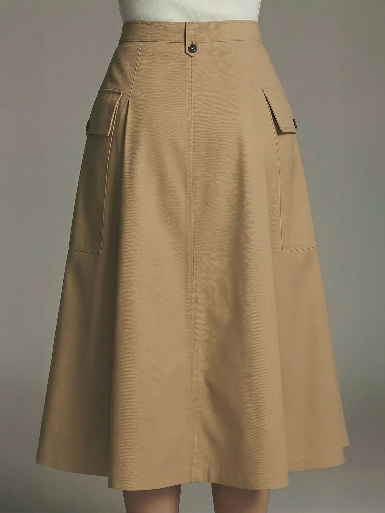 A Line Utility Pocket Midi Skirt - Image 3
