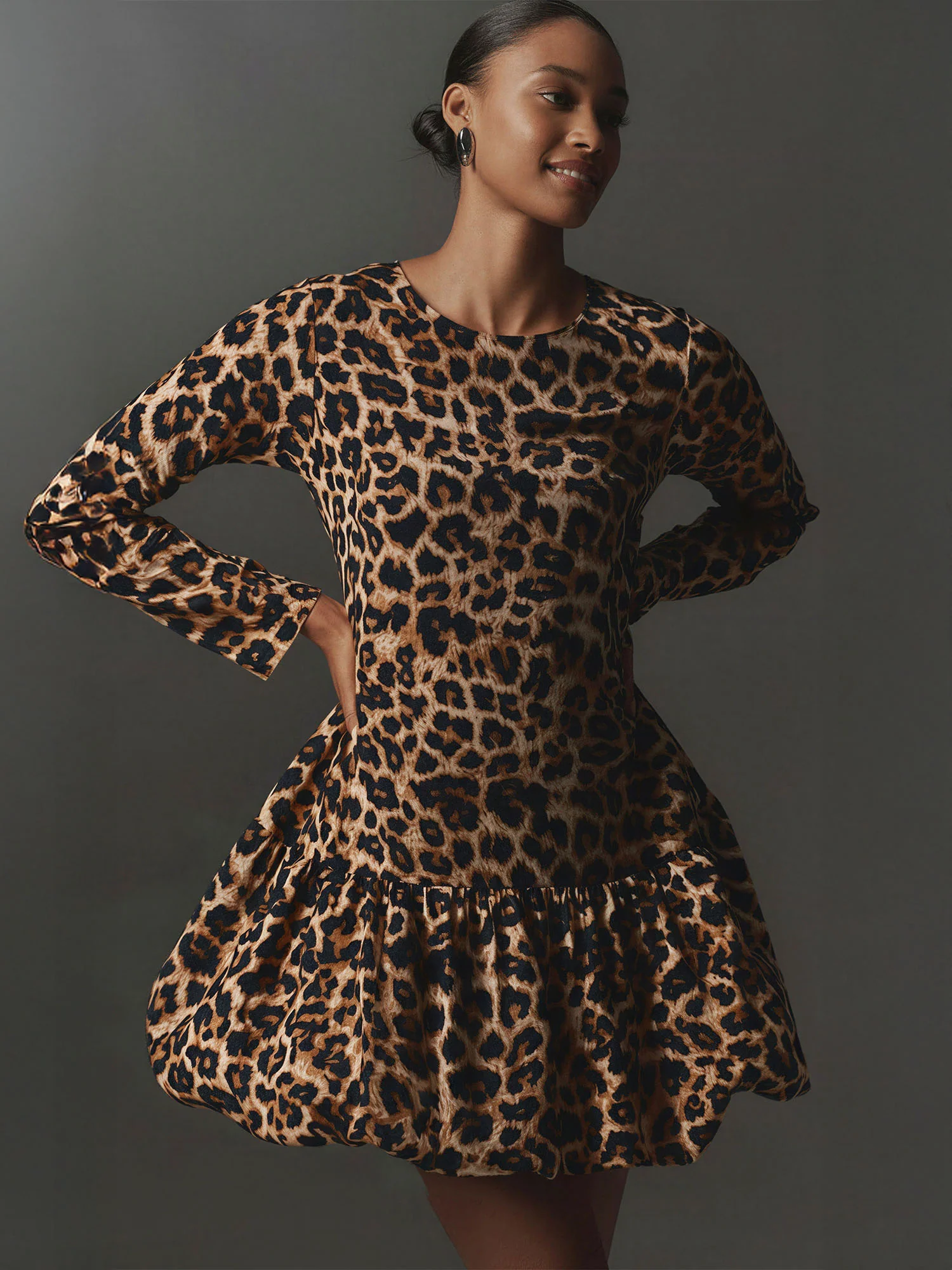 Animal Bubble Hem Mini Dress - Image 8