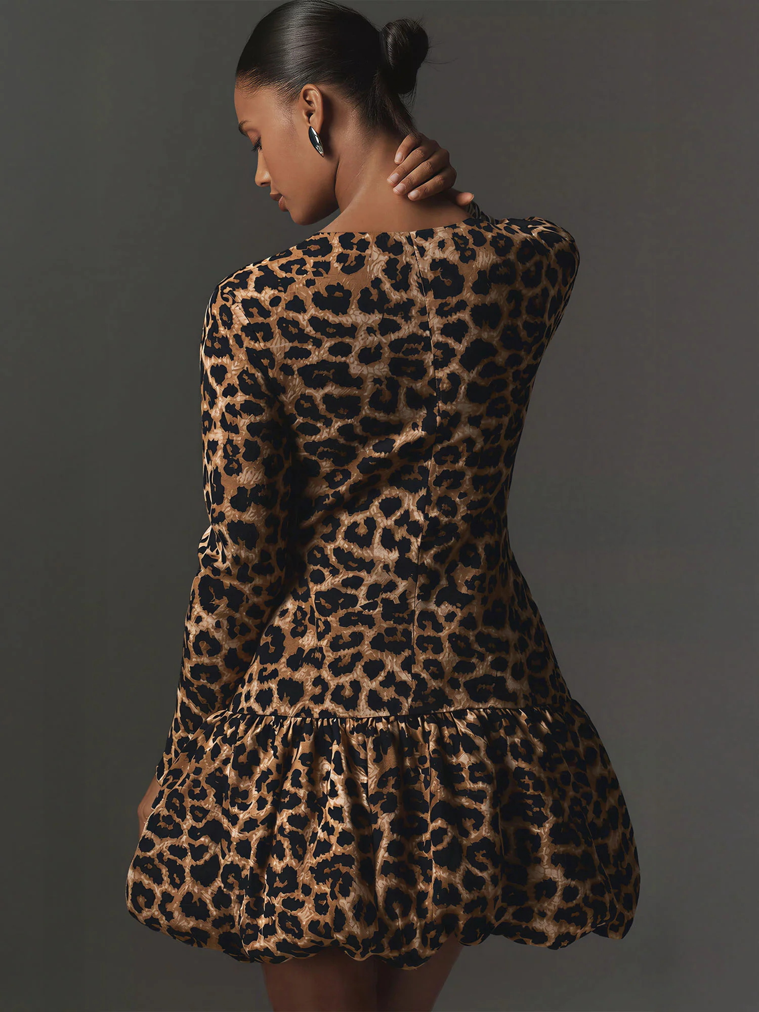Animal Bubble Hem Mini Dress - Image 9