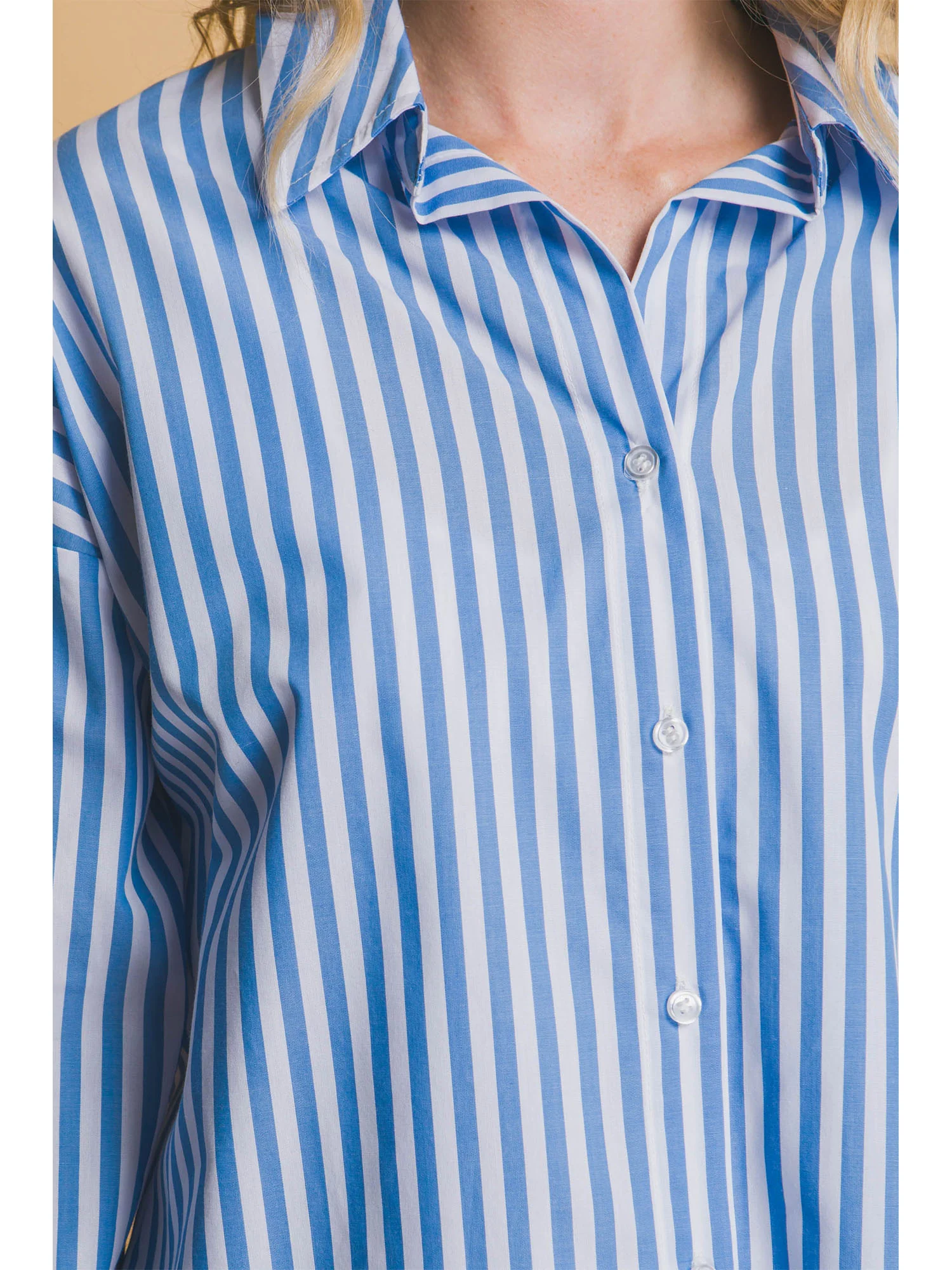 Stretch Cotton Striped Button Down Shirt - Image 13