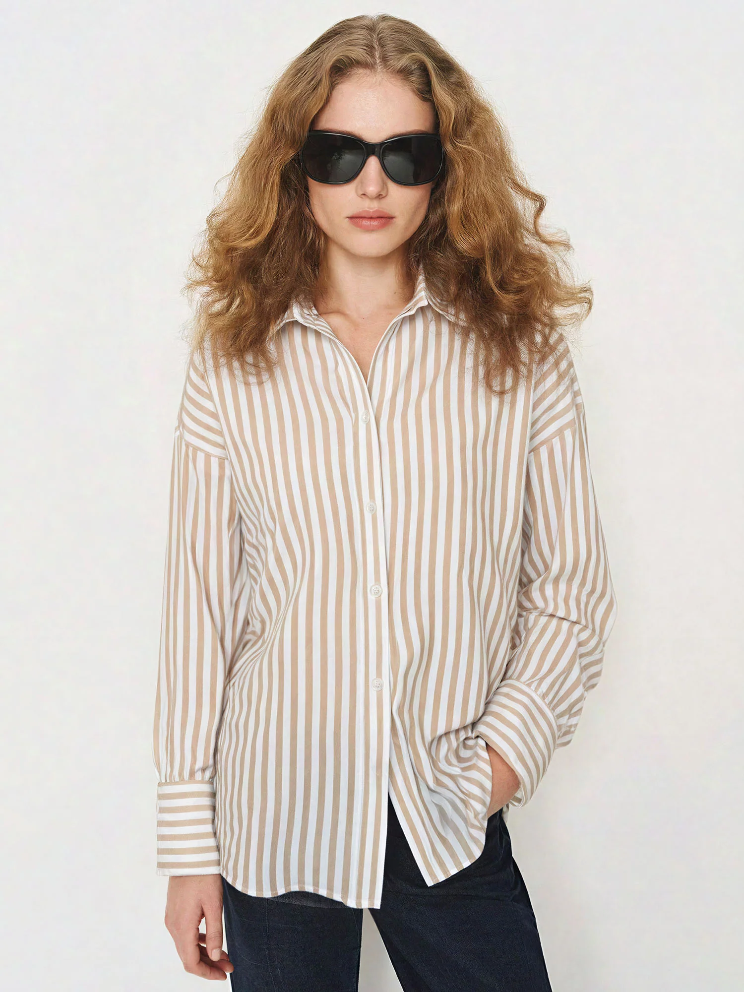 Stretch Cotton Striped Button Down Shirt - Image 3
