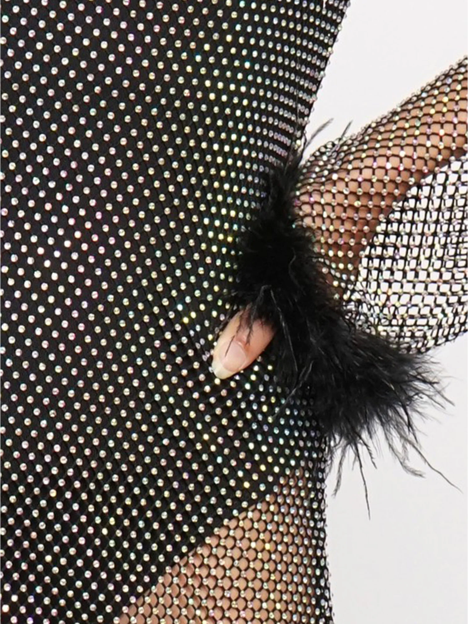 Sans Souci Feather Trim Rhinestone Mini Dress - Brands We Love - Image 3