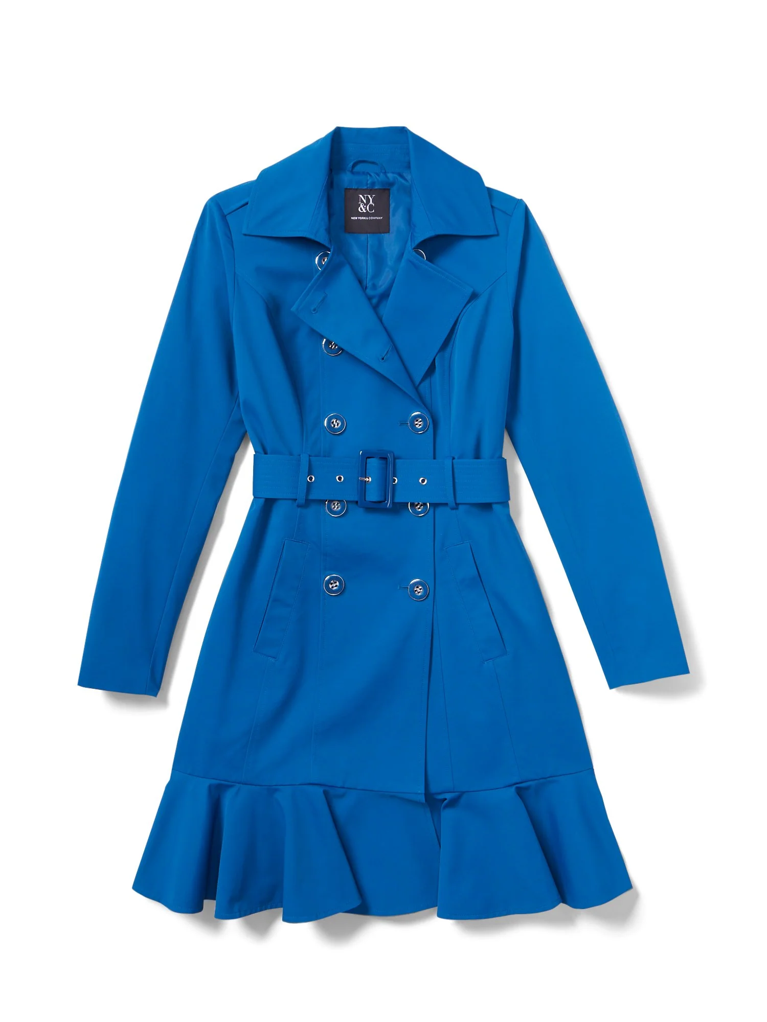 Peplum Belted Trenchcoat - City Trench Collection - Image 5