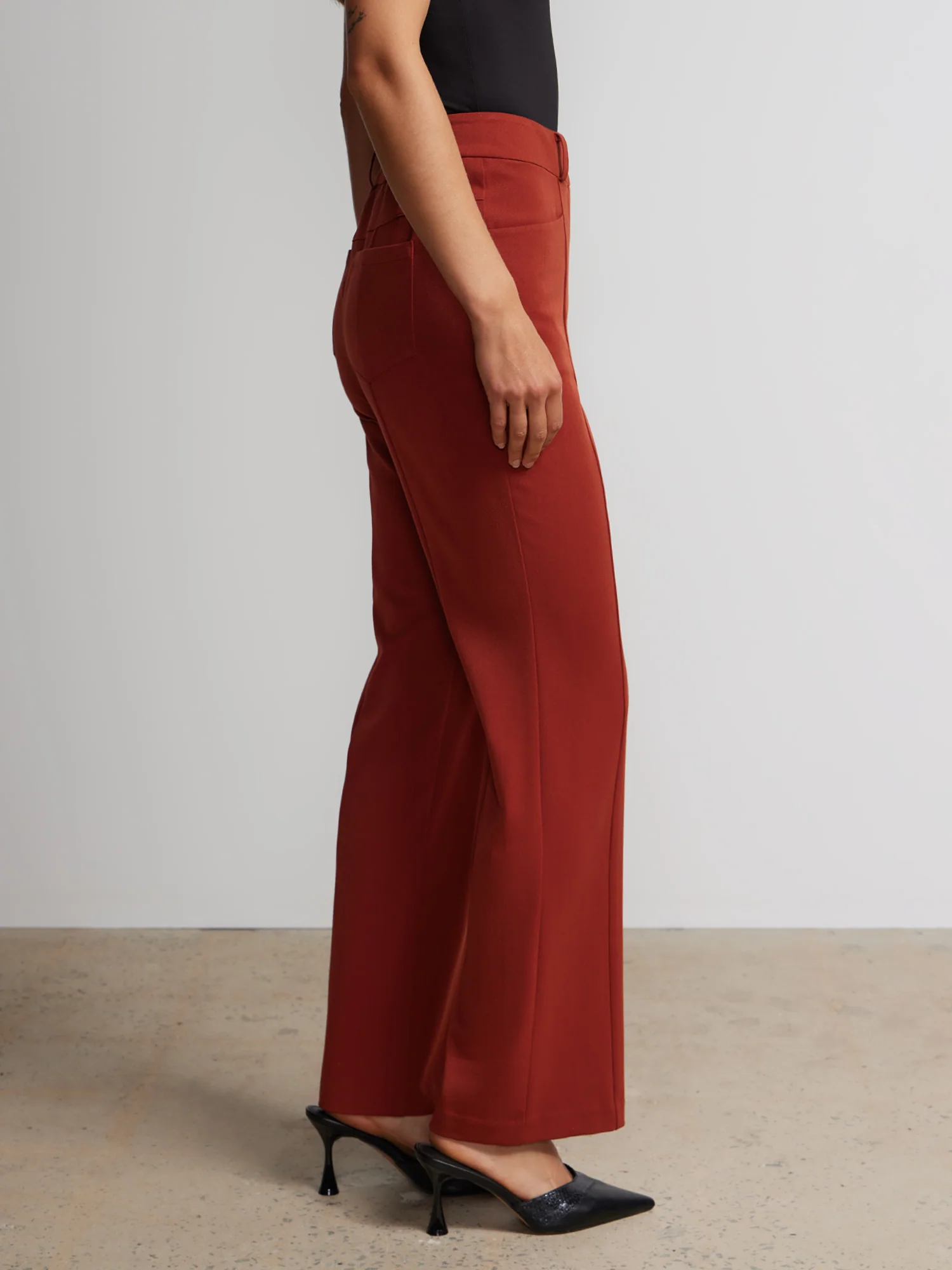 Petite Seamed Slim Bootcut Pants - Image 11