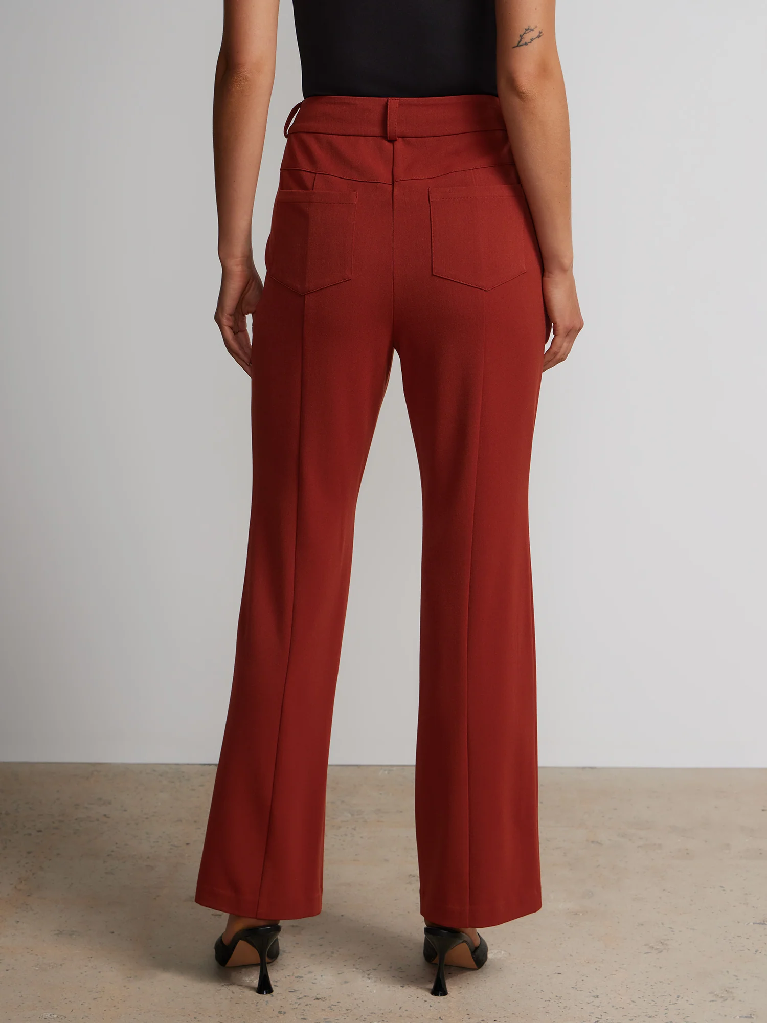 Petite Seamed Slim Bootcut Pants - Image 12