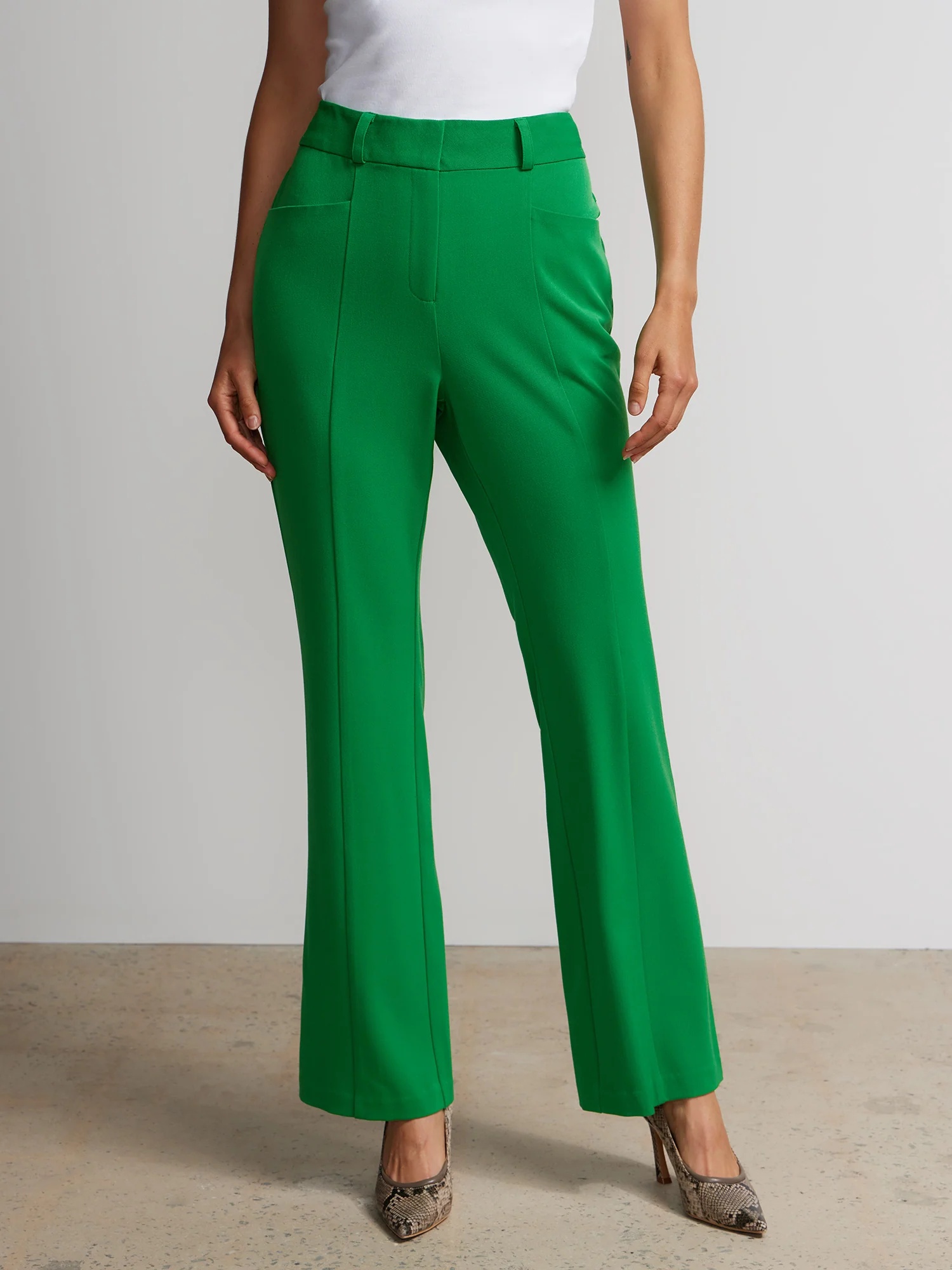 Petite Seamed Slim Bootcut Pants - Image 5