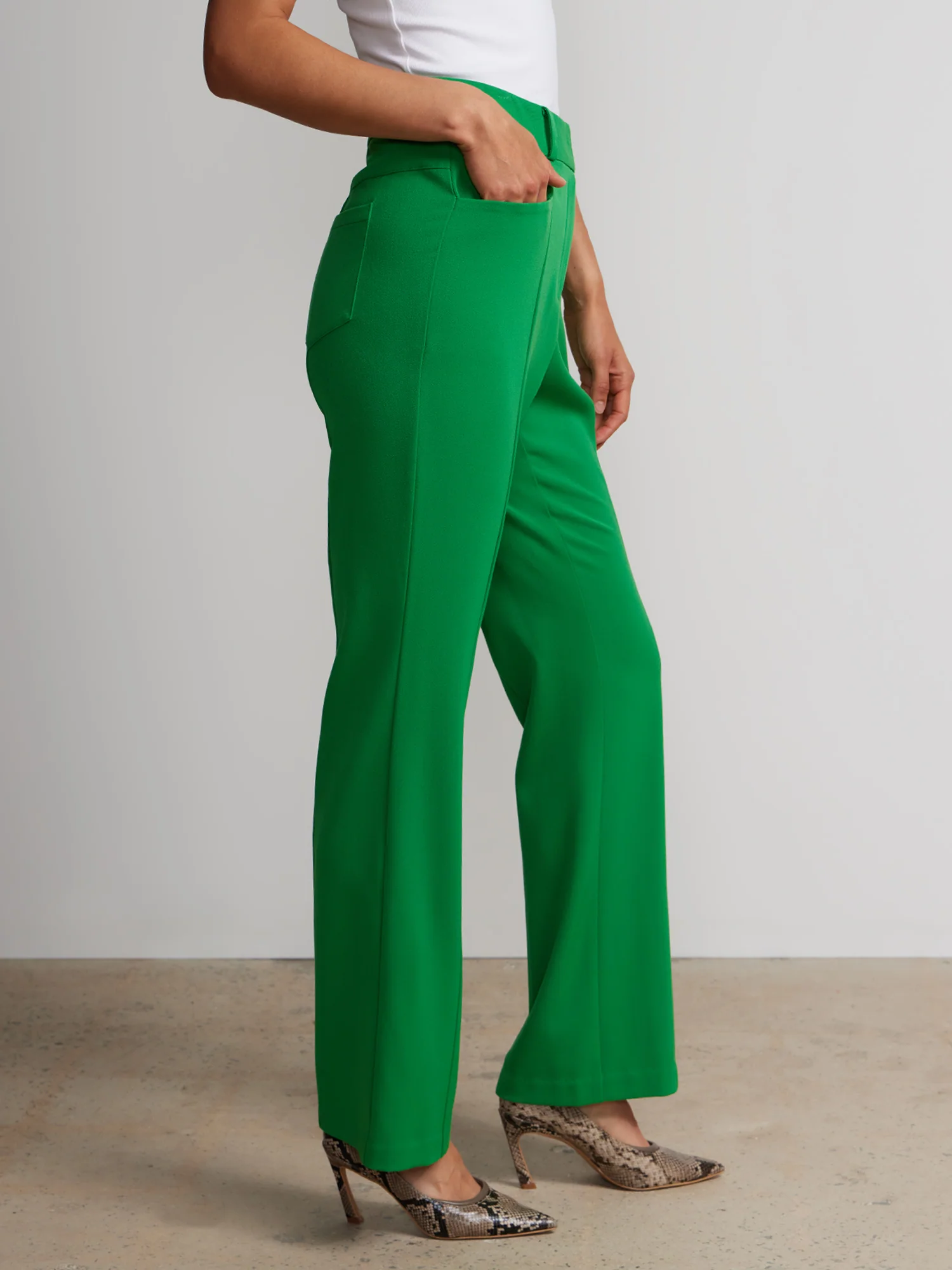 Petite Seamed Slim Bootcut Pants - Image 6