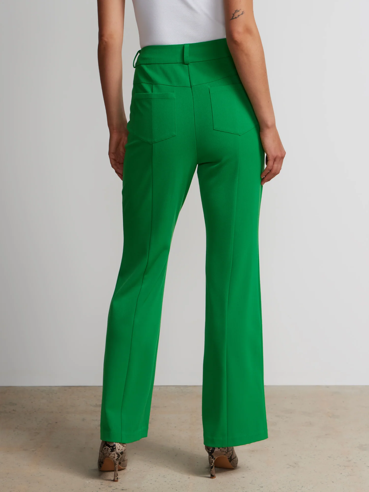 Petite Seamed Slim Bootcut Pants - Image 7