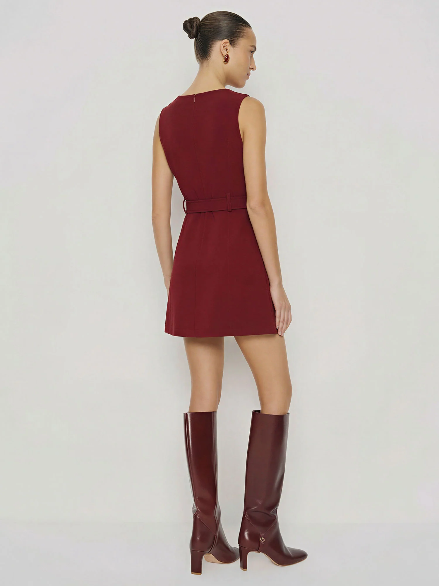 Gold Buckle Waist Mini Dress - Image 11