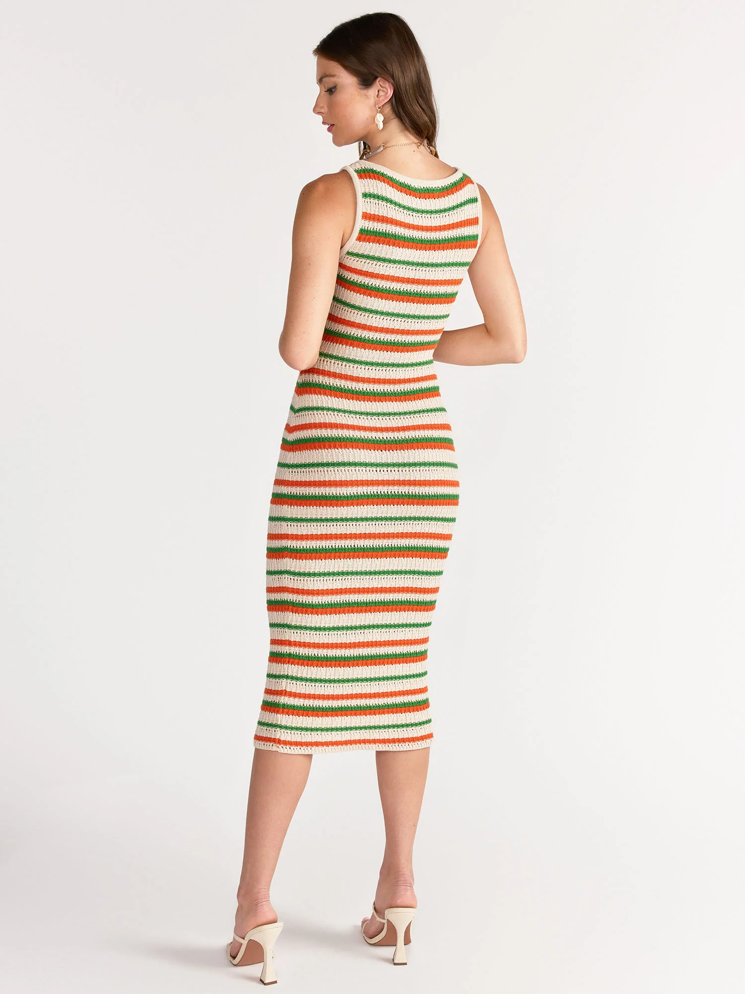 Striped Crochet Midi Dress - Image 3