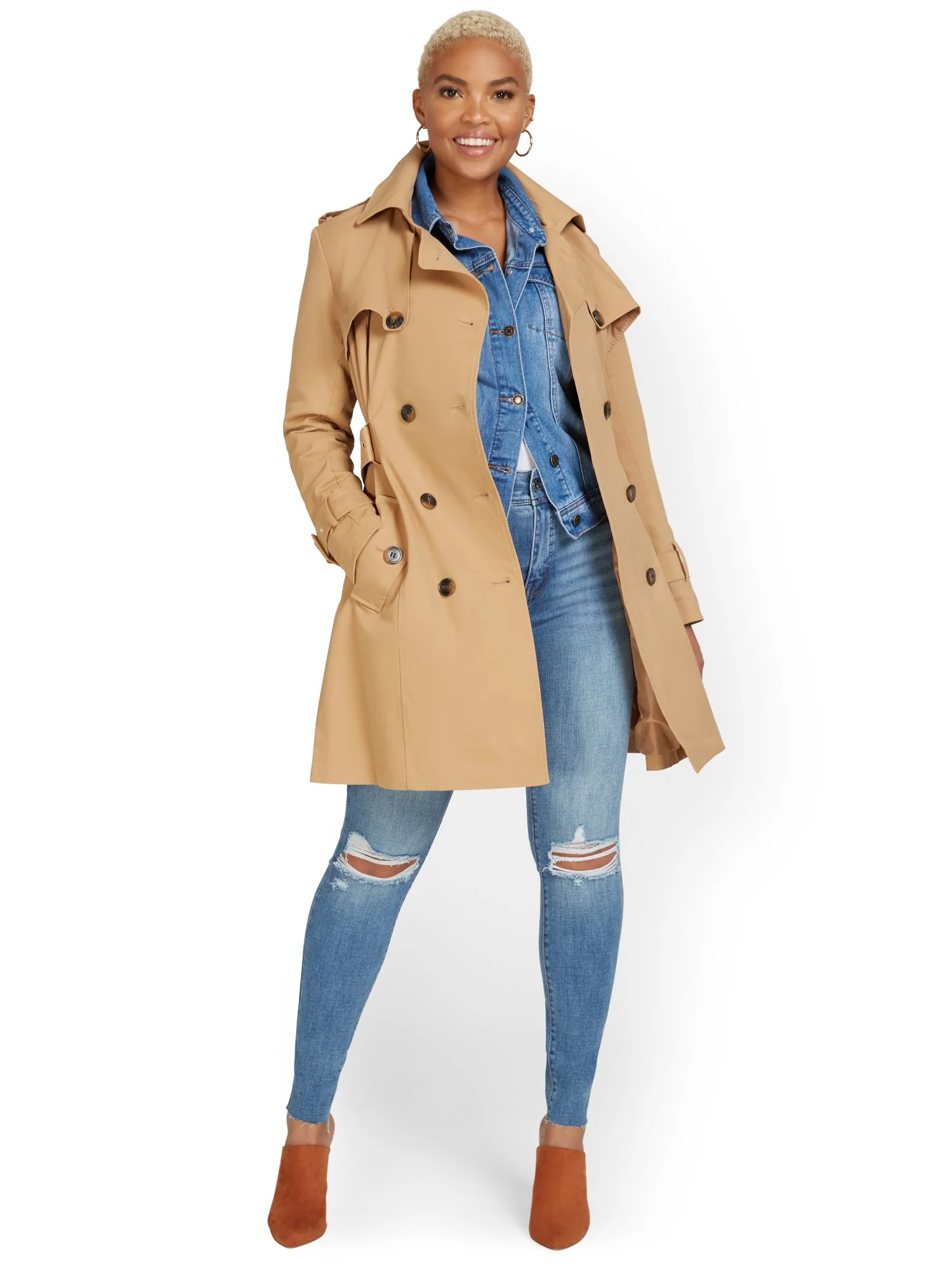 Tall Belted Trenchcoat - City Trench Collection - Image 7