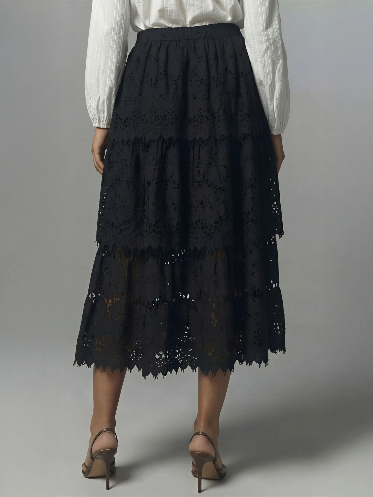 Tiered Lace Maxi Skirt - Image 6