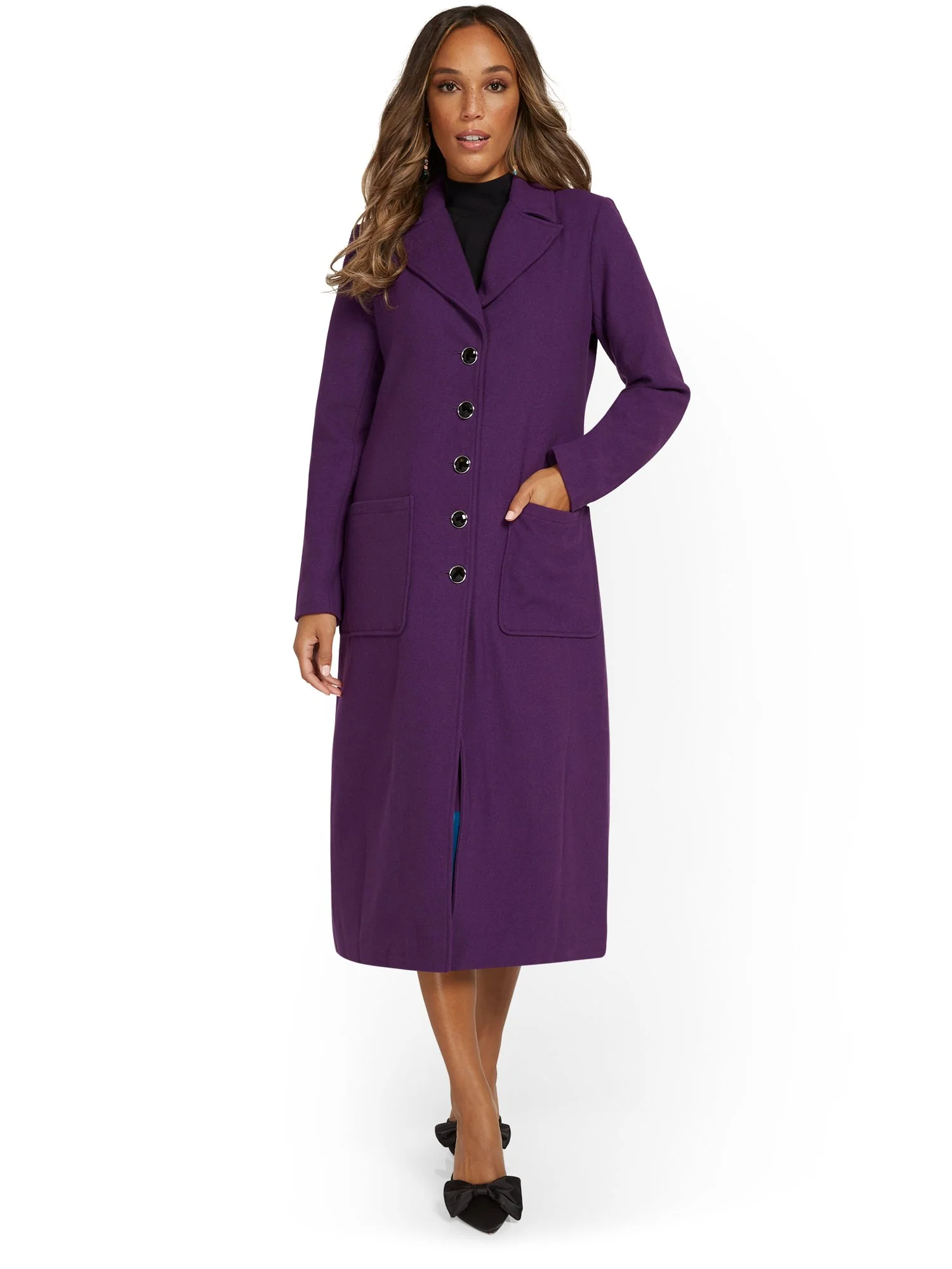 Wool Longline Coat - Image 4